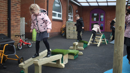 Free Standing Double Sloping Balance Beam