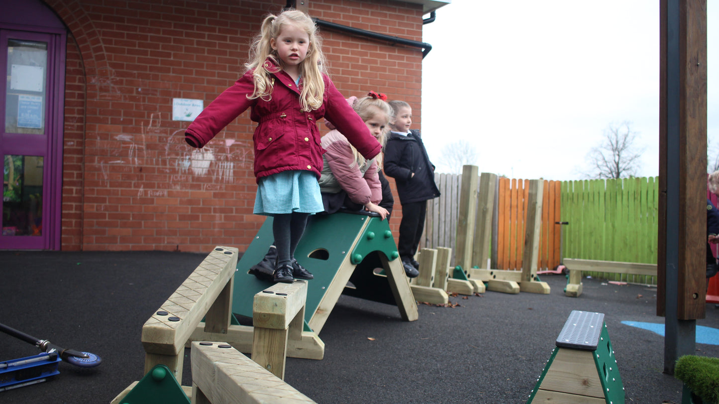 Free Standing Double Sloping Balance Beam