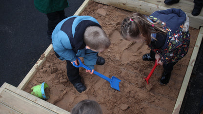 Outdoor Wooden Sandpit with Sliding Lid