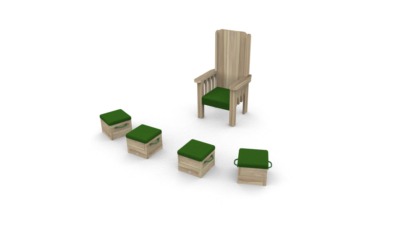 Story Telling Chair and Seating Cube Bundle