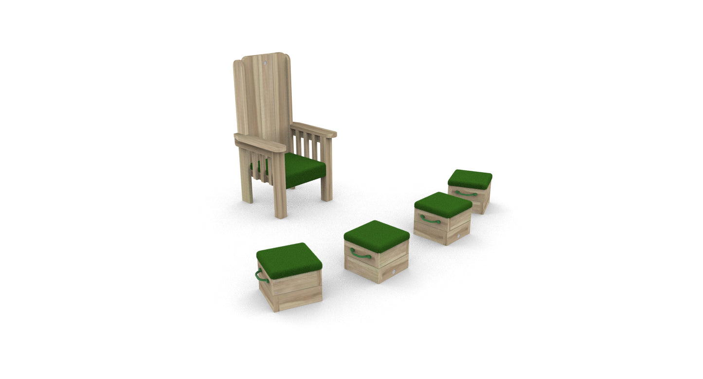 Story Telling Chair and Seating Cube Bundle